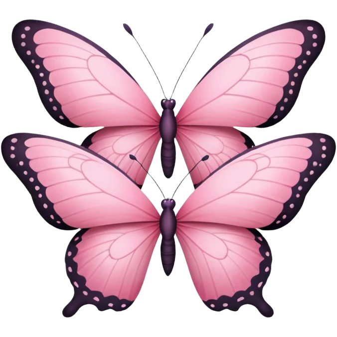 3 pink butterflies emoji