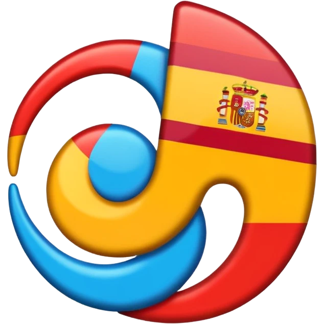 Symbol used to refer to a translation of a word into another language; the two languages ​​translated are Arabic and Spanish. emoji