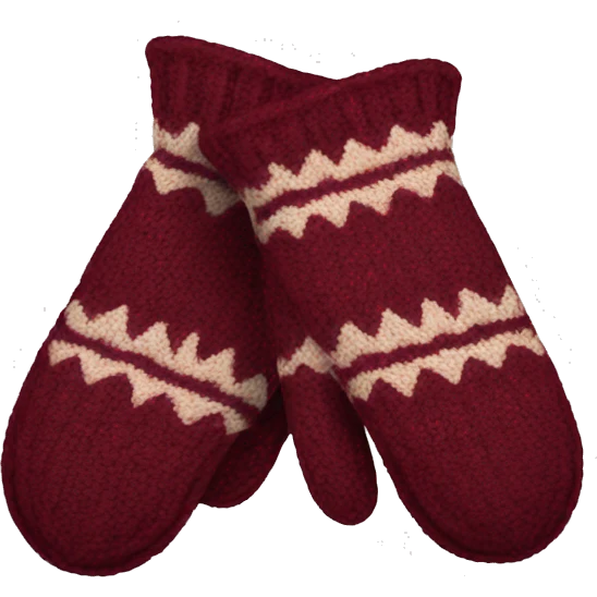 
New Year's burgundy mittens and scarf emoji