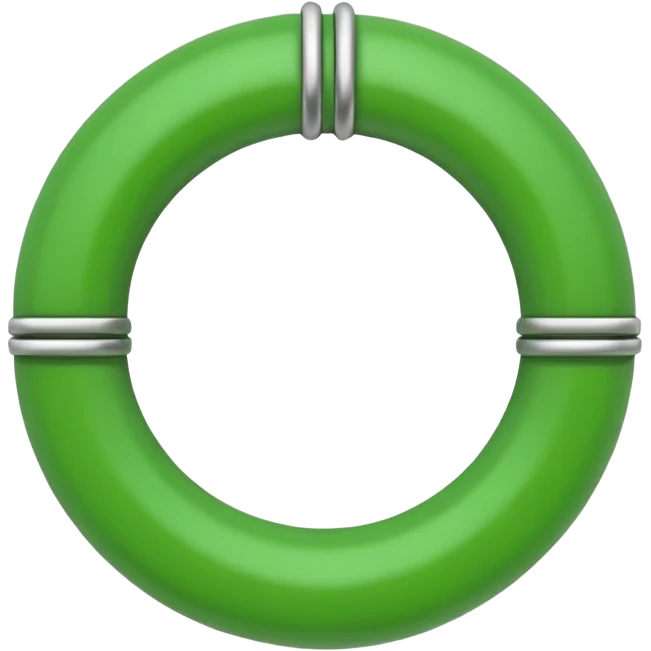 Grüner Haken in einem grünen Ring emoji