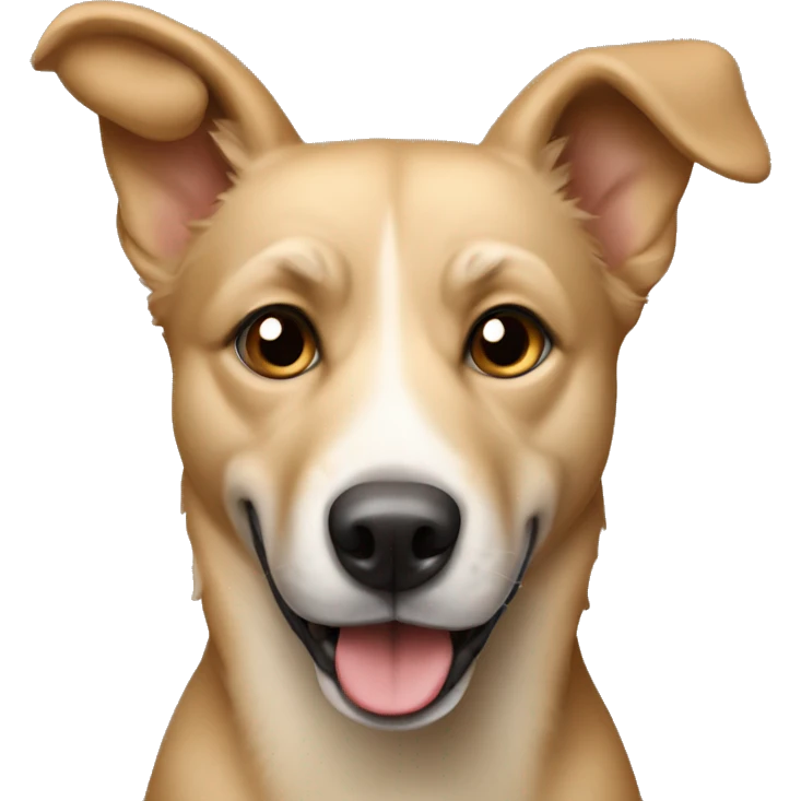 beige mongrel dog  emoji