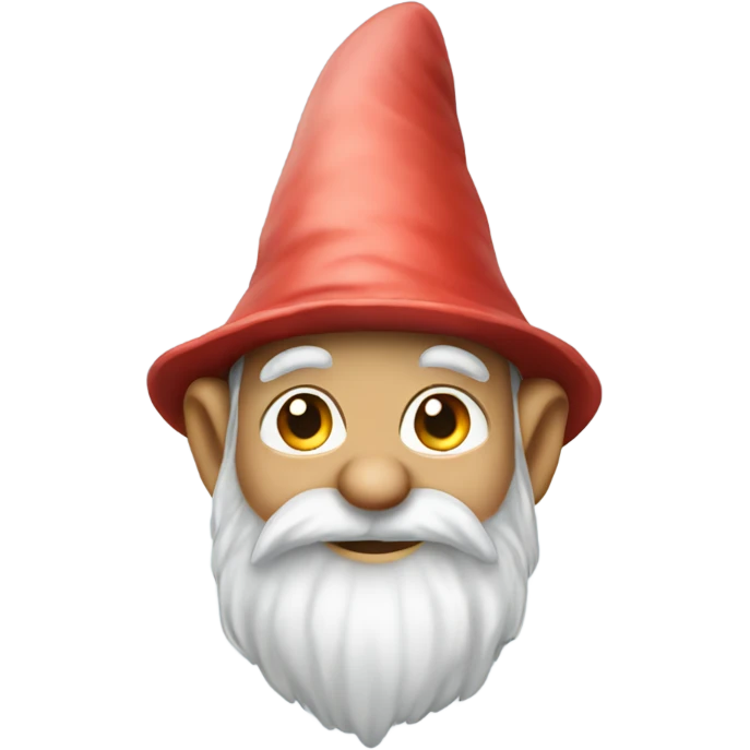 A gnome with a a hat that looks like bunny ears emoji