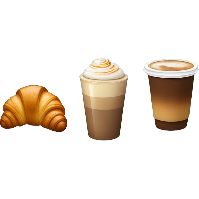 Capuchino and croissant emoji