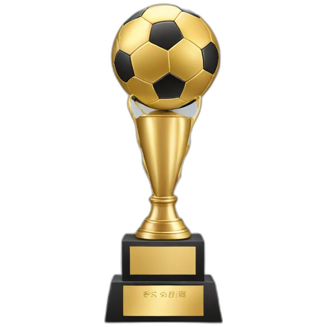 a soccer game trophy emoji