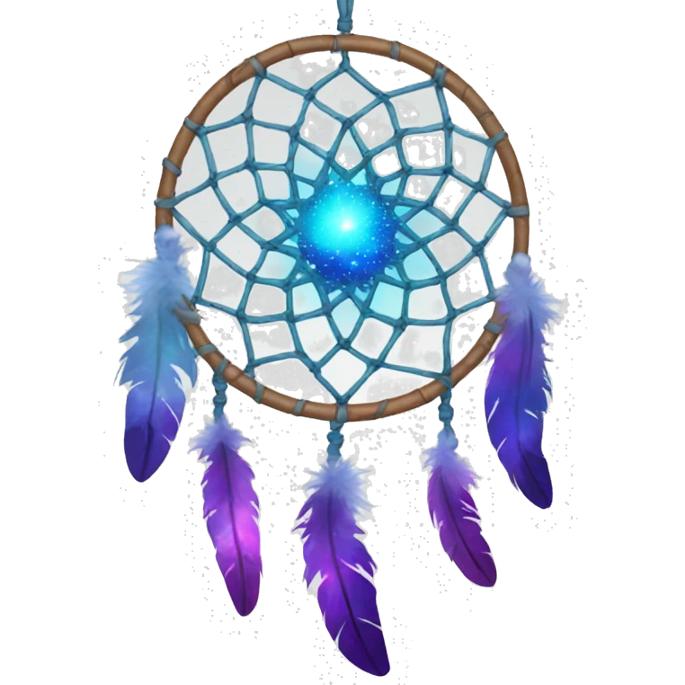 a hanging nebula dreamcatcher with white background emoji