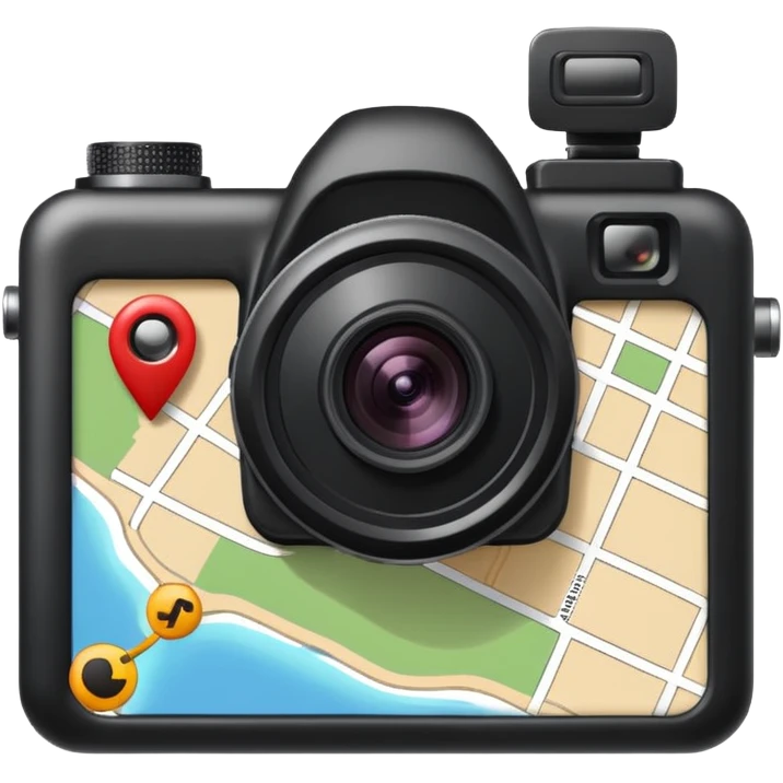 map and camera emoji