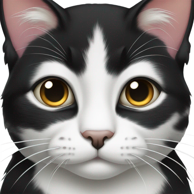 Black and white cat emoji