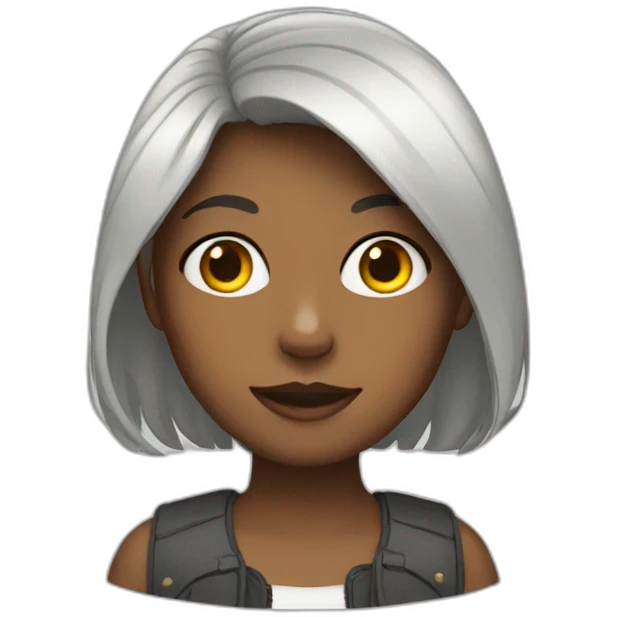 WitheGirl with cat galsses emoji