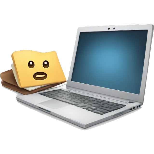 laptop and notepad emoji