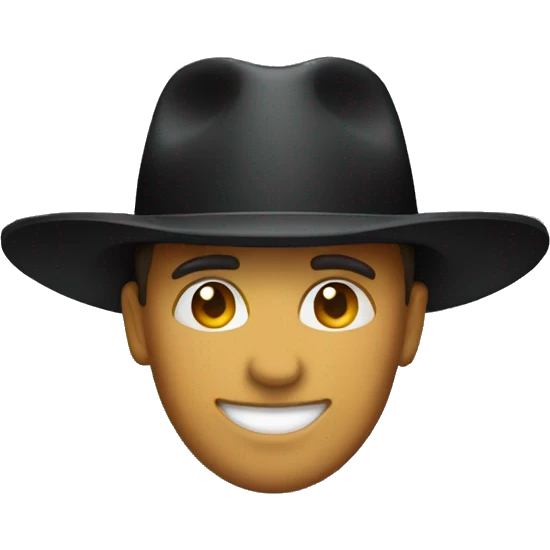 black panama hat emoji