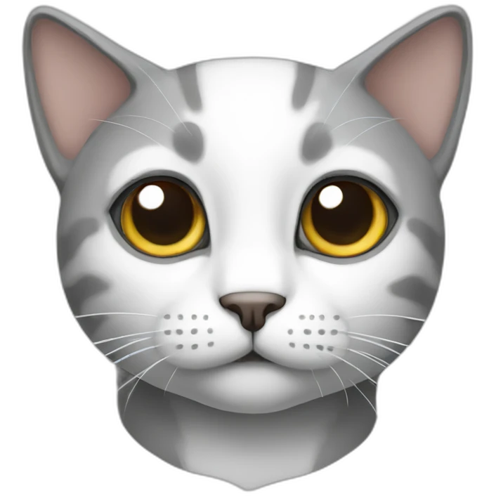 cat white and gray emoji