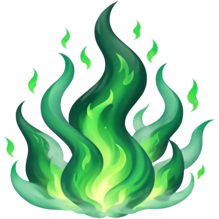 underworld with green flames emoji