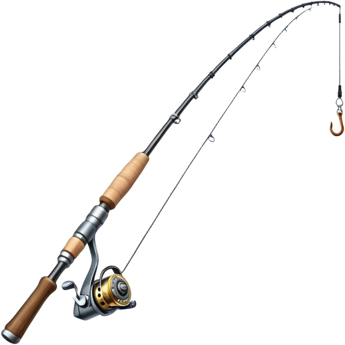 fishing rod with line and hook emoji