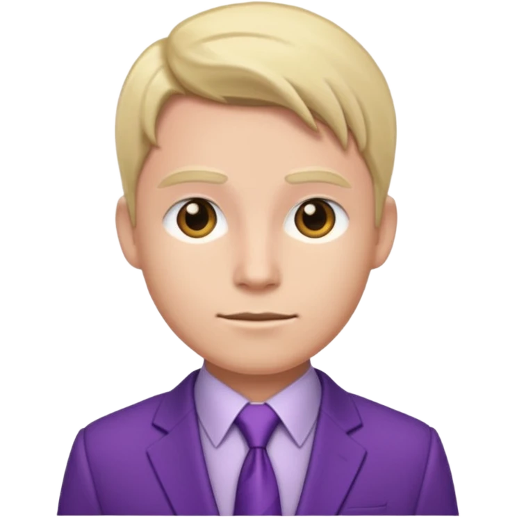purple suit tie emoji