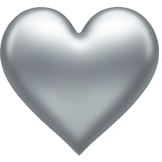 Platinum color heart emoji