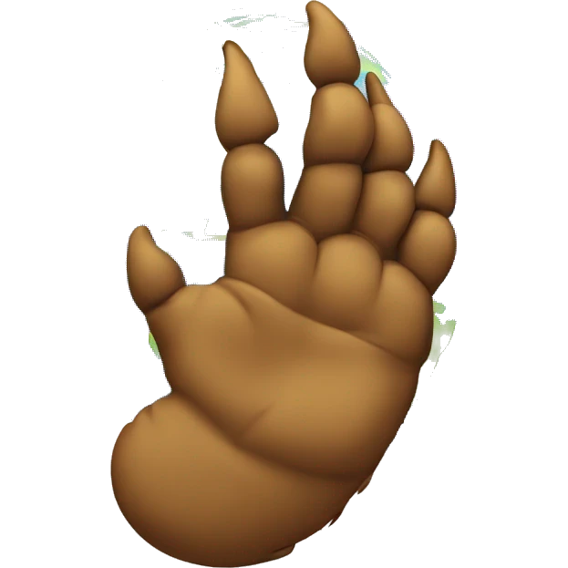 bear claw on globe emoji