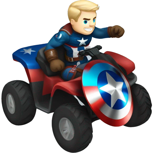 Captain America on a four wheeler emoji