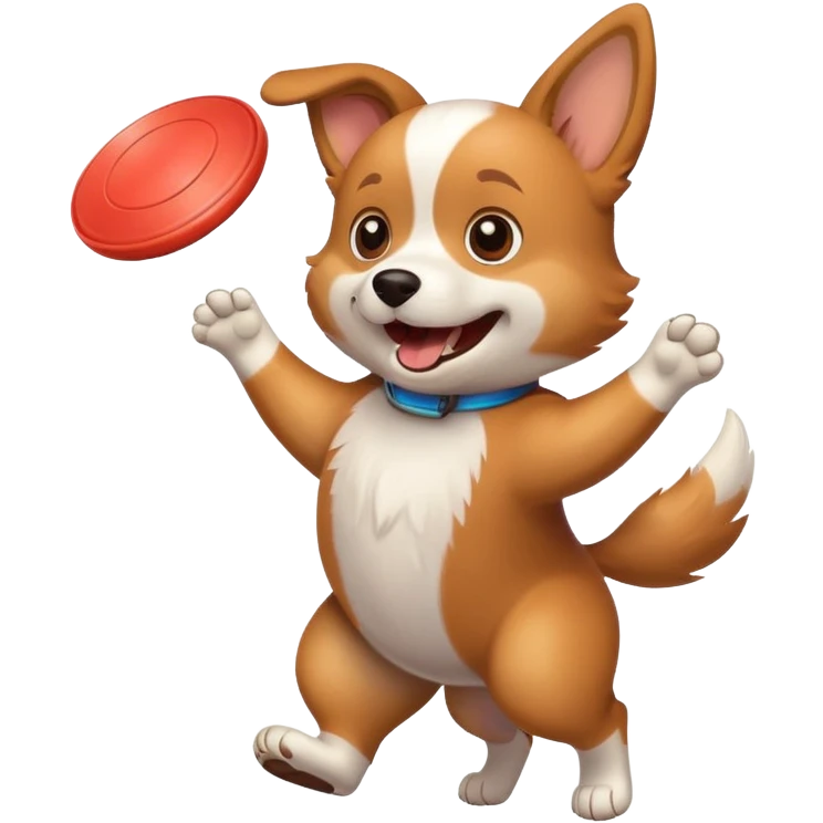 Throwing a frisbee to a dog emoji