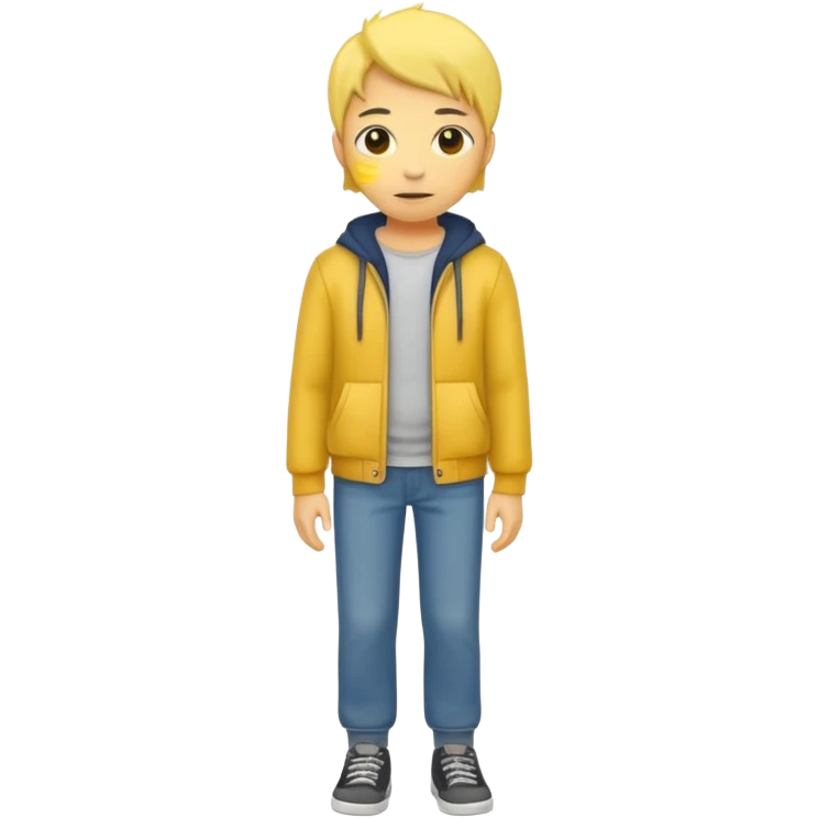 Star with a human full body yellow skin emoji