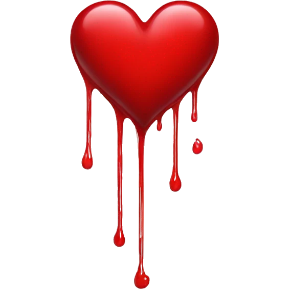 bleeding red heart emoji