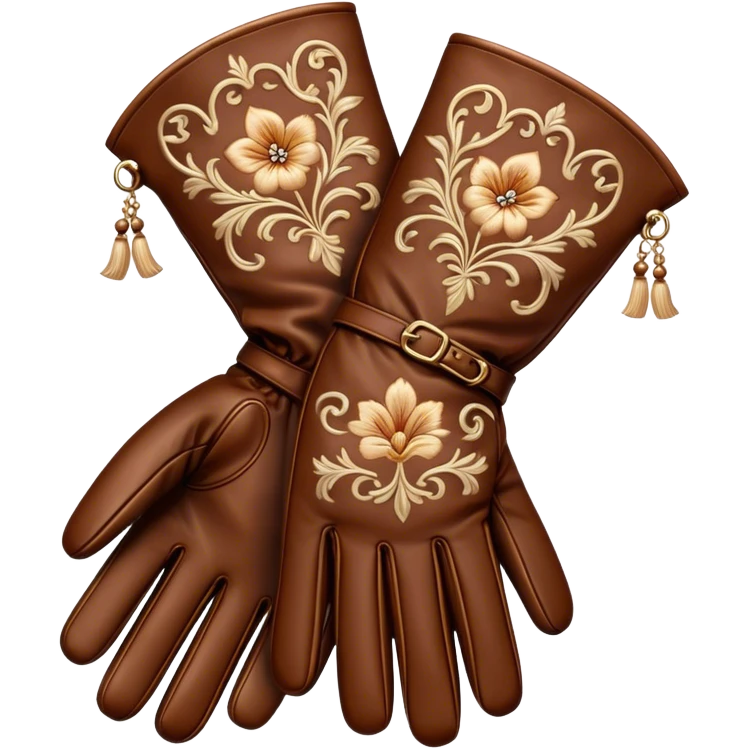 brown rococo gloves emoji