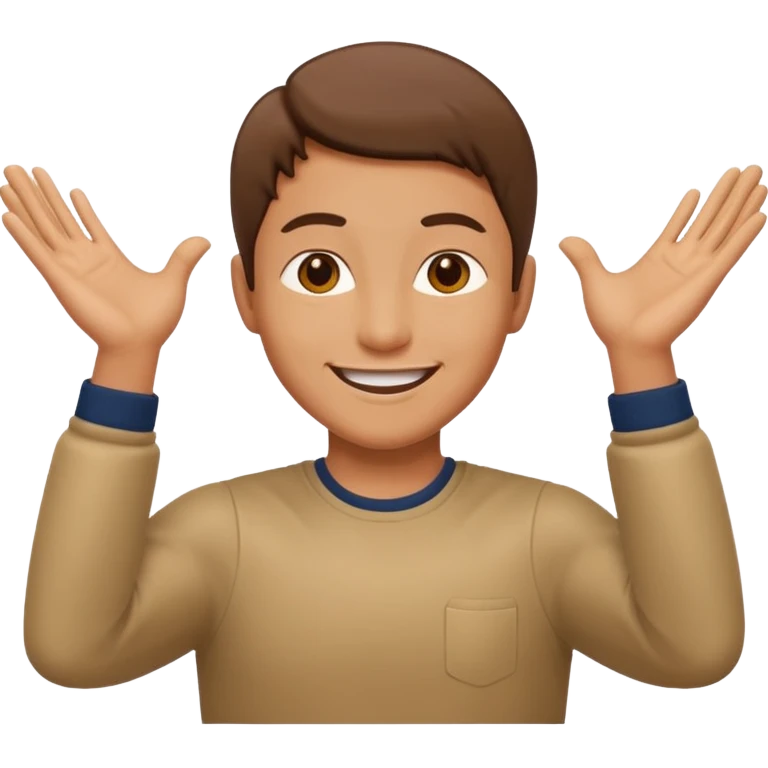 A person with the arms opened emoji