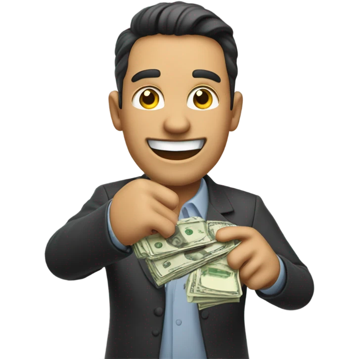the guy wins money emoji