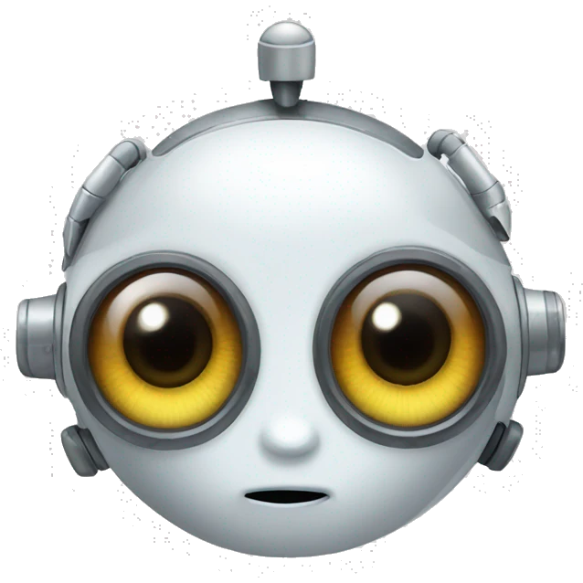 cute robot big eyes - head emoji