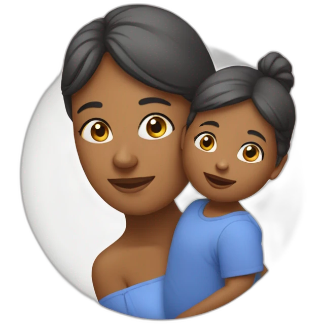 Mamy avec sa petite fille emoji