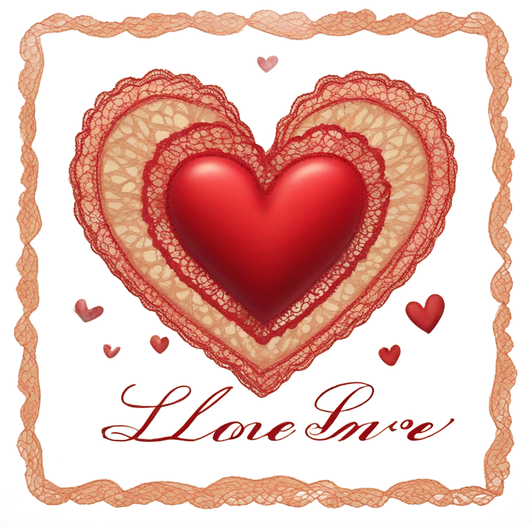 vintage valentine’s day card red emoji