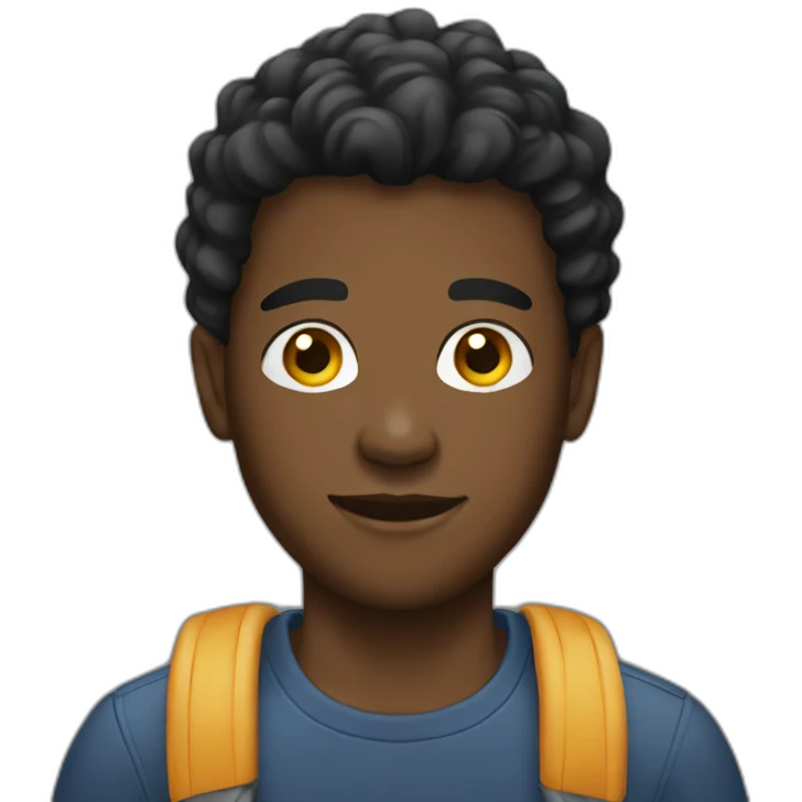 Young black man car emoji