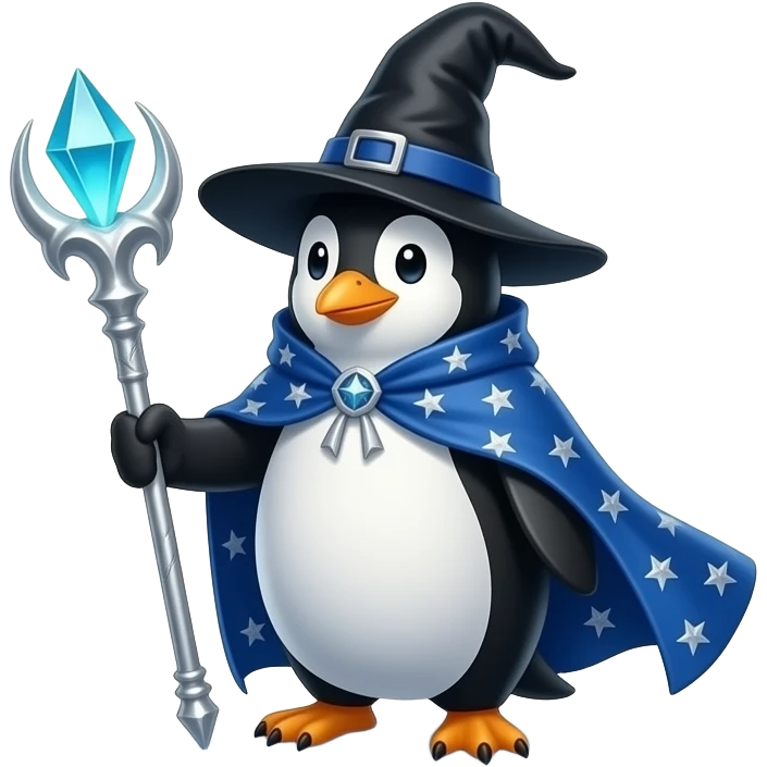 Penguin Wizard emoji