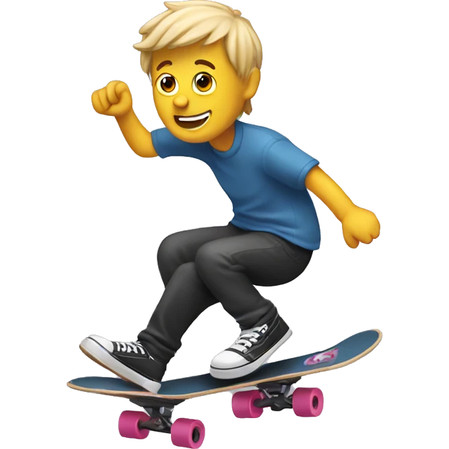 Yorkshire riding skateboard emoji
