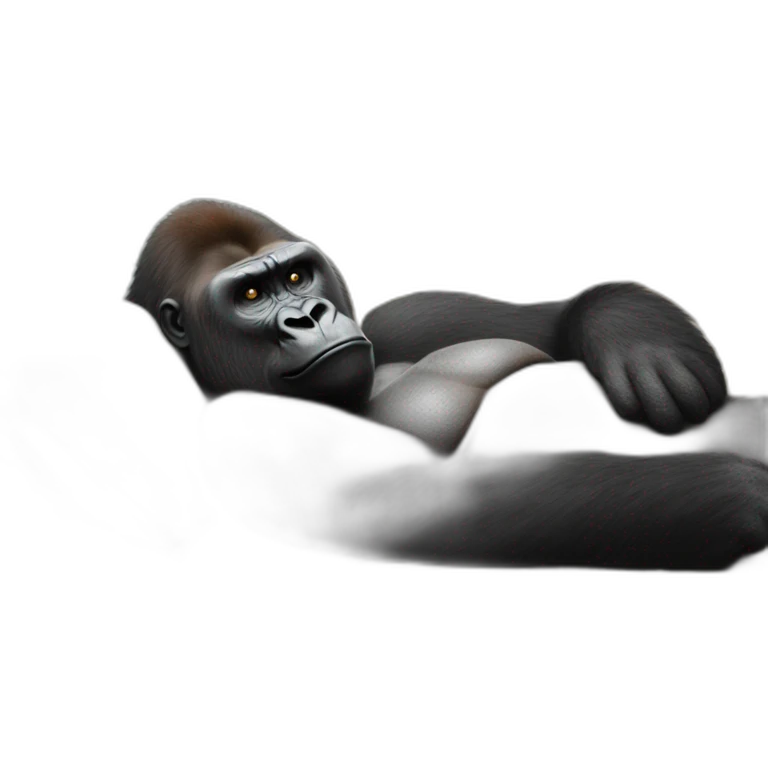 Gorilla watching Joe Biden as he sleeps emoji