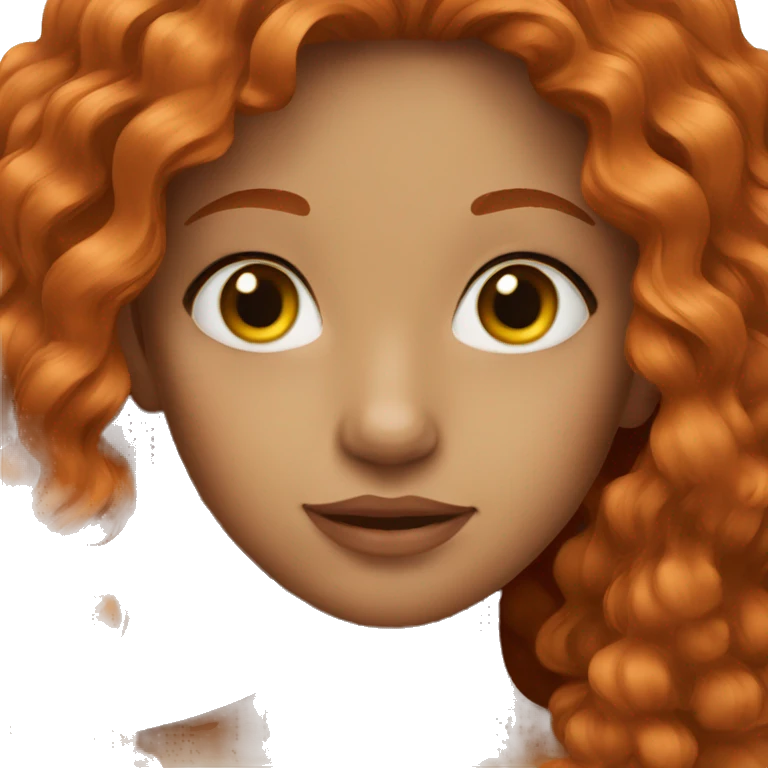 Beautiful girl with ginger hair emoji