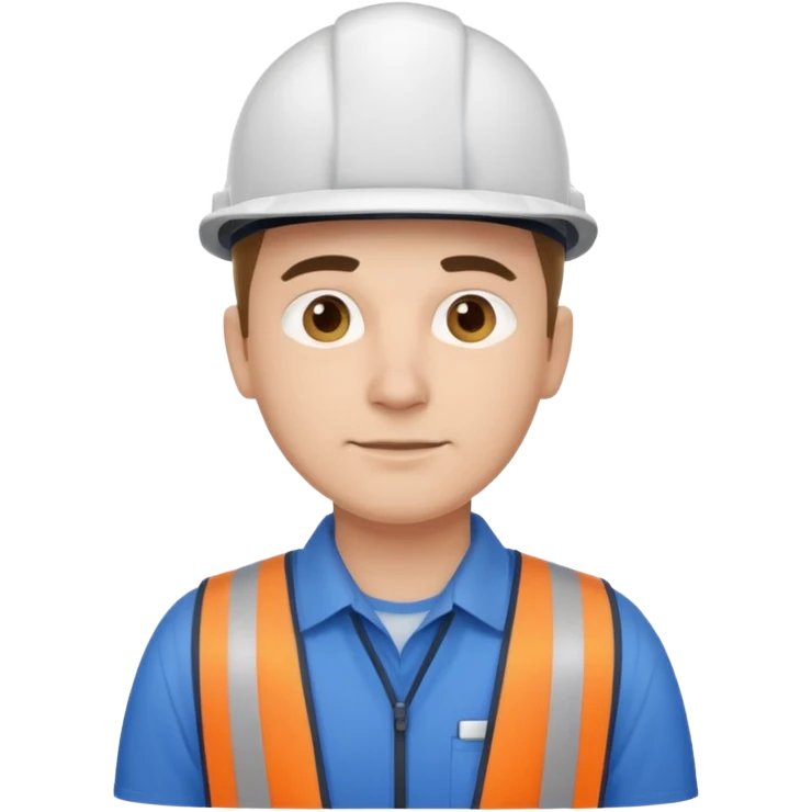 AIRPORT ENGINEER WITHOUT SAFETY HELMET emoji