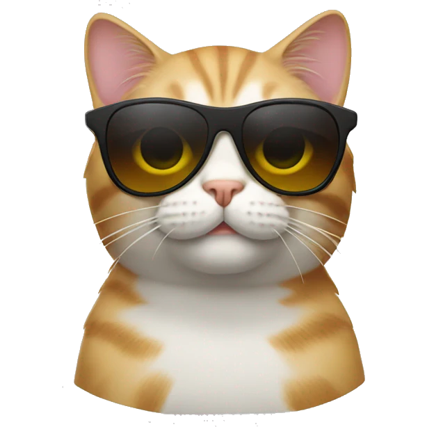 Cat with sunglasses emoji