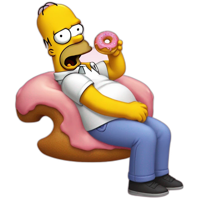 Simpson mange un donuts emoji