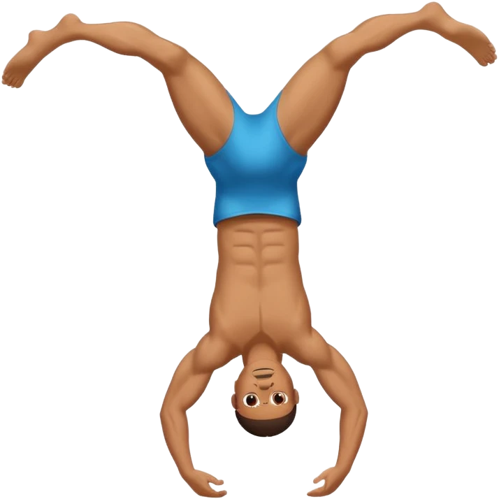 A man doing a back flip emoji