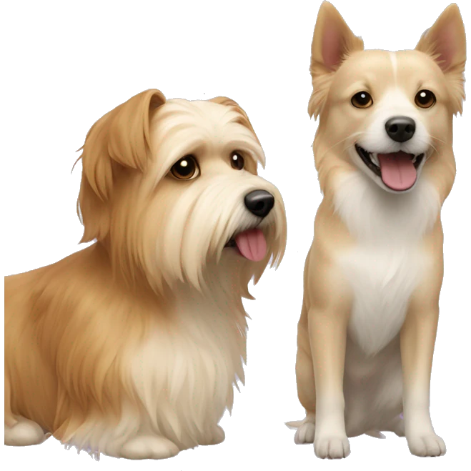 havanese dog and carolina dog  emoji