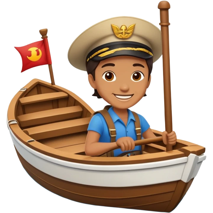 Joe mama riding on a boat emoji