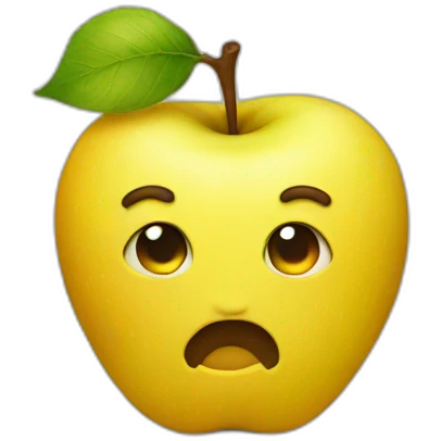 Yellow apple emoji