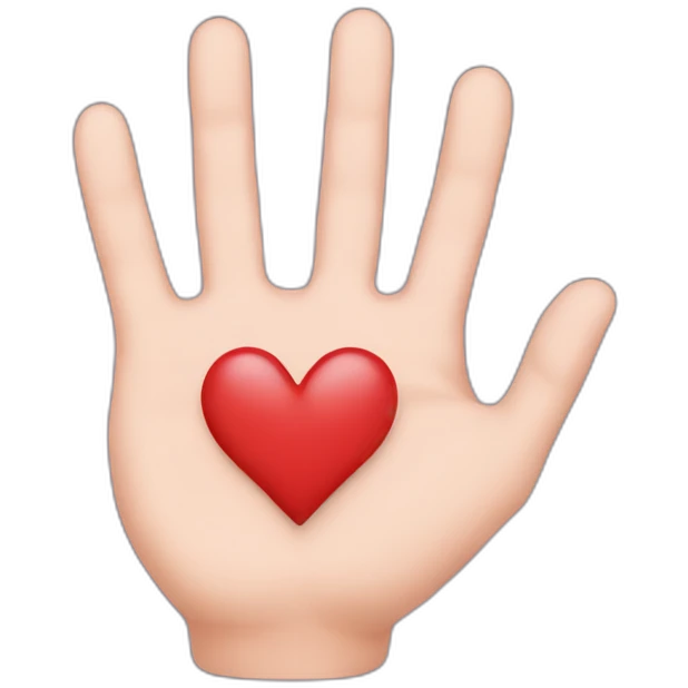 hand heart emoji