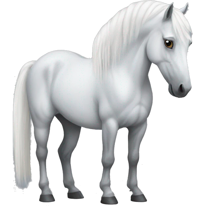 White horse grey mane emoji