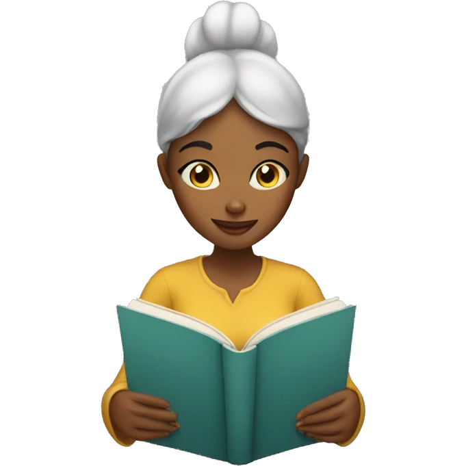 Woman reading a book emoji