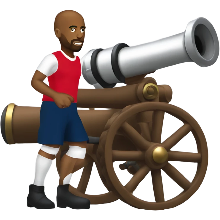 Thierry Henry shooting a cannon emoji