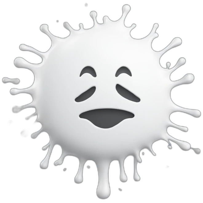 white glue splashed across screen emoji