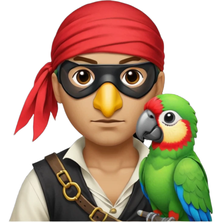 pirate and parrot emoji