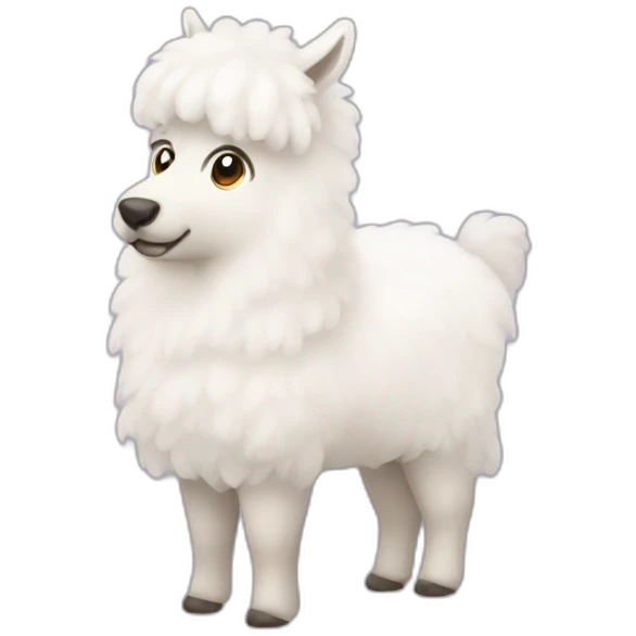 White alpaga body emoji