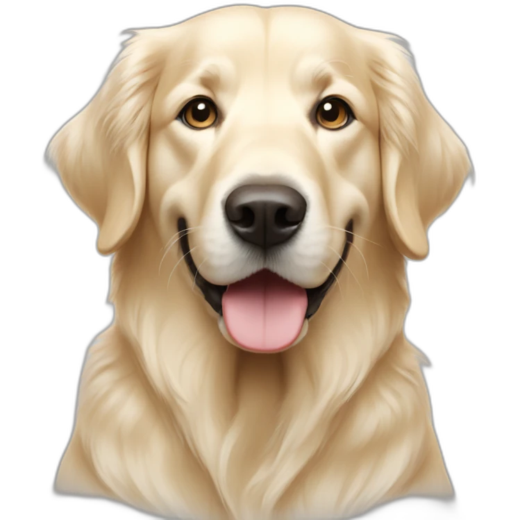 English cream golden retriever emoji